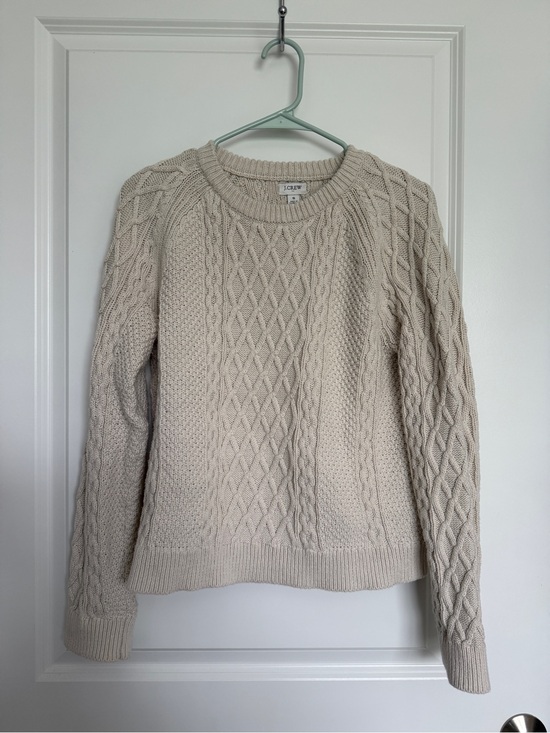 J. Crew Sweaters - J. Crew Cream Cable-Knit Crewneck Sweater